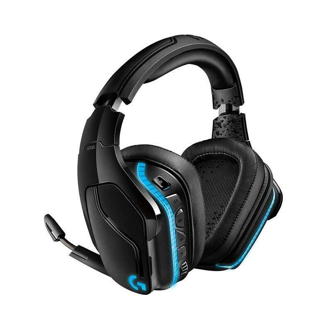 Logitech G935 Auriculares Gaming Inalambricos DTS 7.1 LightSync con Microfono - Iluminacion RGB - Autonomia hasta 12h - Microfono Plegable - Diadema A 1