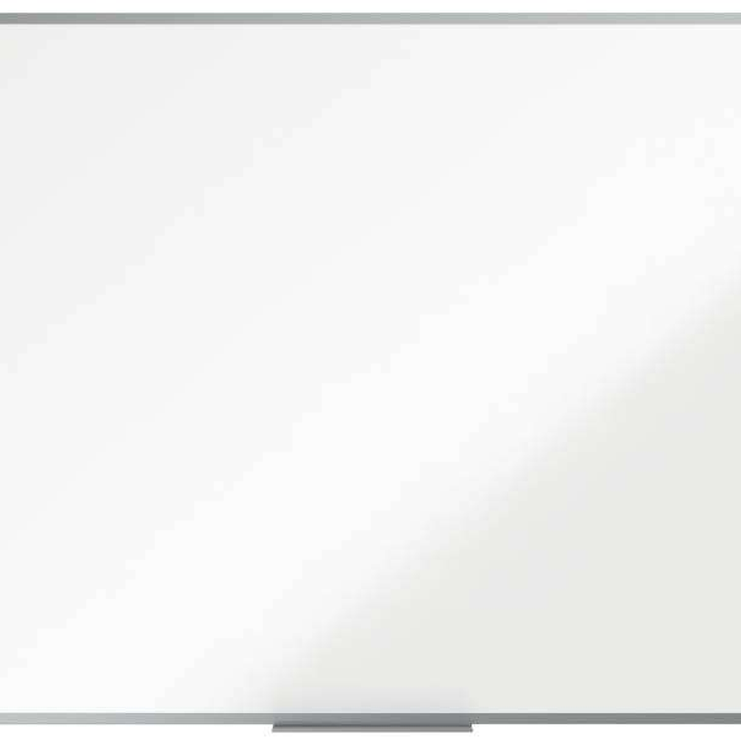 Nobo Essence Pizarra Magnetica de Acero Vitrificado 1200x900mm - Montaje en Esquinas - Superficie de Borrado Superior - Color Blanco 1
