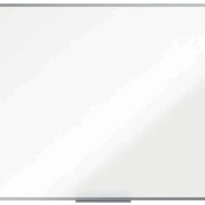 Nobo Essence Pizarra Magnetica de Acero Vitrificado 1200x900mm - Montaje en Esquinas - Superficie de Borrado Superior - Color Blanco 1