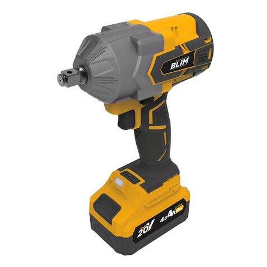Blim Llave Impacto S/Carbones 850Nm - 20V - Bateria 4Ah - Color Amarillo 1