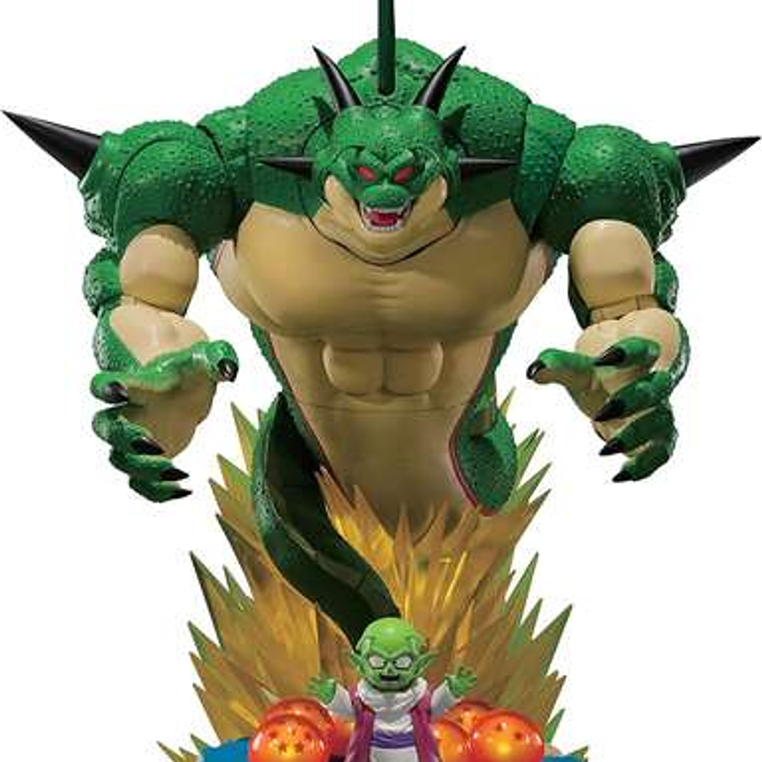 Tamashii Nations SH Figuarts Dragon Ball Z Set Luminoso Porunga y Dende - Manos Intercambiables - Lector NFC Integrado en el Soporte - Iluminacion y S 1