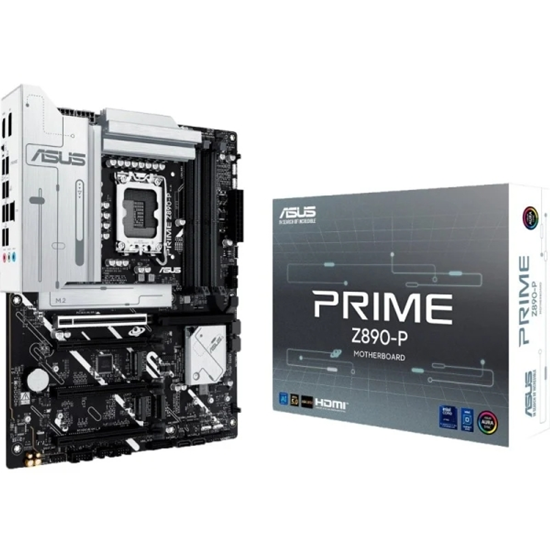 Asus Prime Z890-P Placa Base LGA 1851 - HDMI, DisplayPort, PCIe 4.0 y 5.0, M2, 4x Sata III, USB 2.0, 3.2, USB-C, RJ-45 1