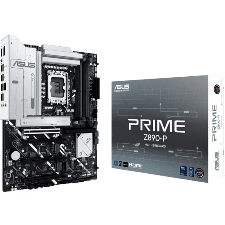 Asus Prime Z890-P Placa Base LGA 1851 - HDMI, DisplayPort, PCIe 4.0 y 5.0, M2, 4x Sata III, USB 2.0, 3.2, USB-C, RJ-45 1