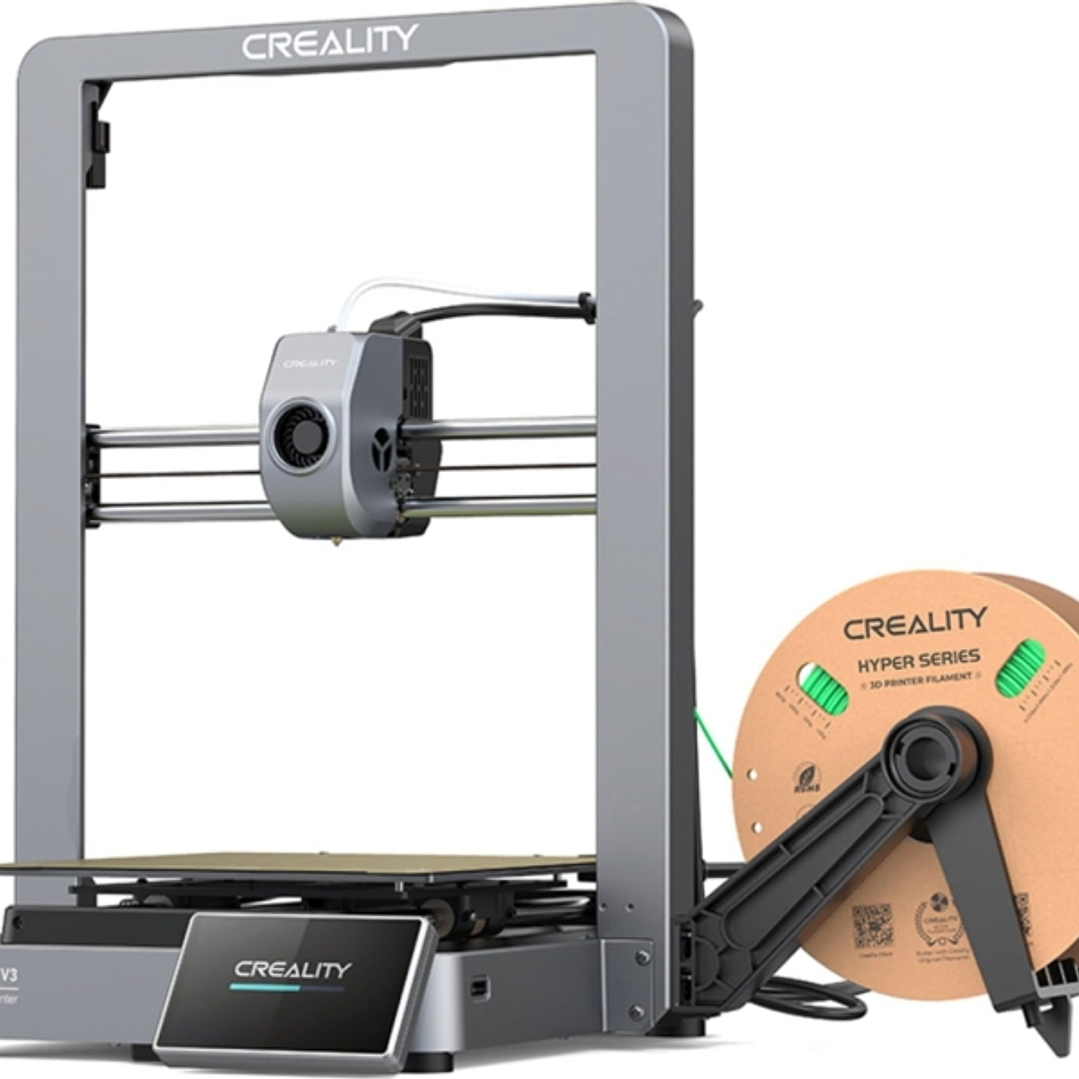 Creality Ender-3 V3 Impresora 3D Abierta - Volumen 22x22x25cm - Velocidad hasta 600mm/s - Calentador Ceramico de 60V - Doble Ventilador - WiFi, USB, W 1