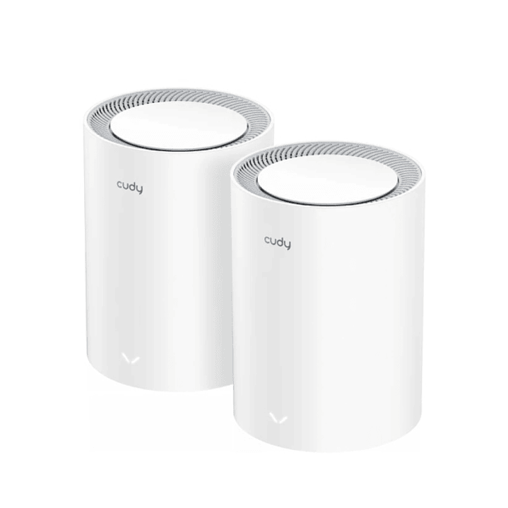 Cudy Pack de 2 Sistemas WiFi Mesh 7 Gigabit Dual Band BE3600 - Velocidad hasta 1000Mbps - 3 Puertos - Antenas Internas - Color Blanco 1