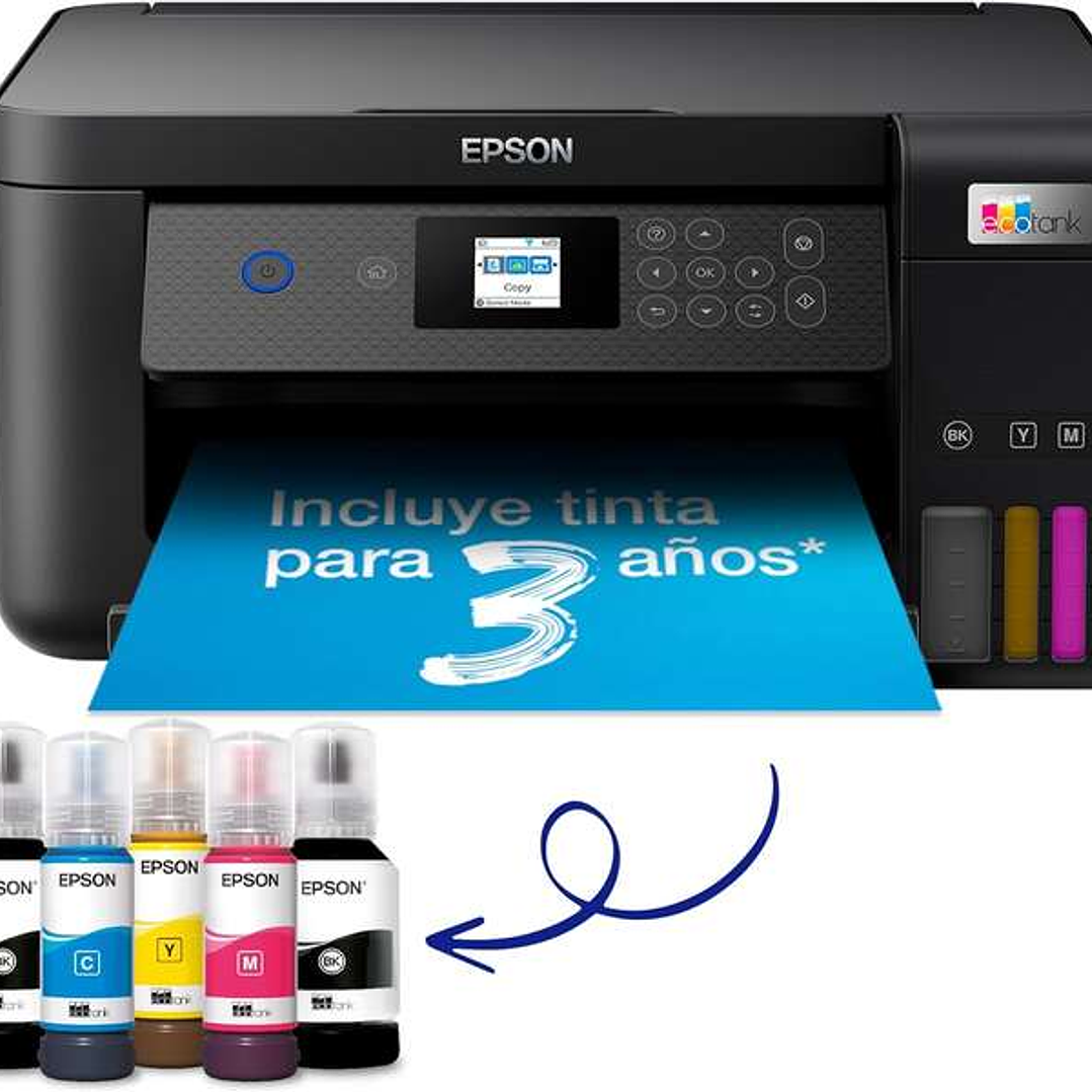 Epson EcoTank ET2870 Impresora Multifuncion Color WiFi 33ppm - Pantalla LCD Color 1