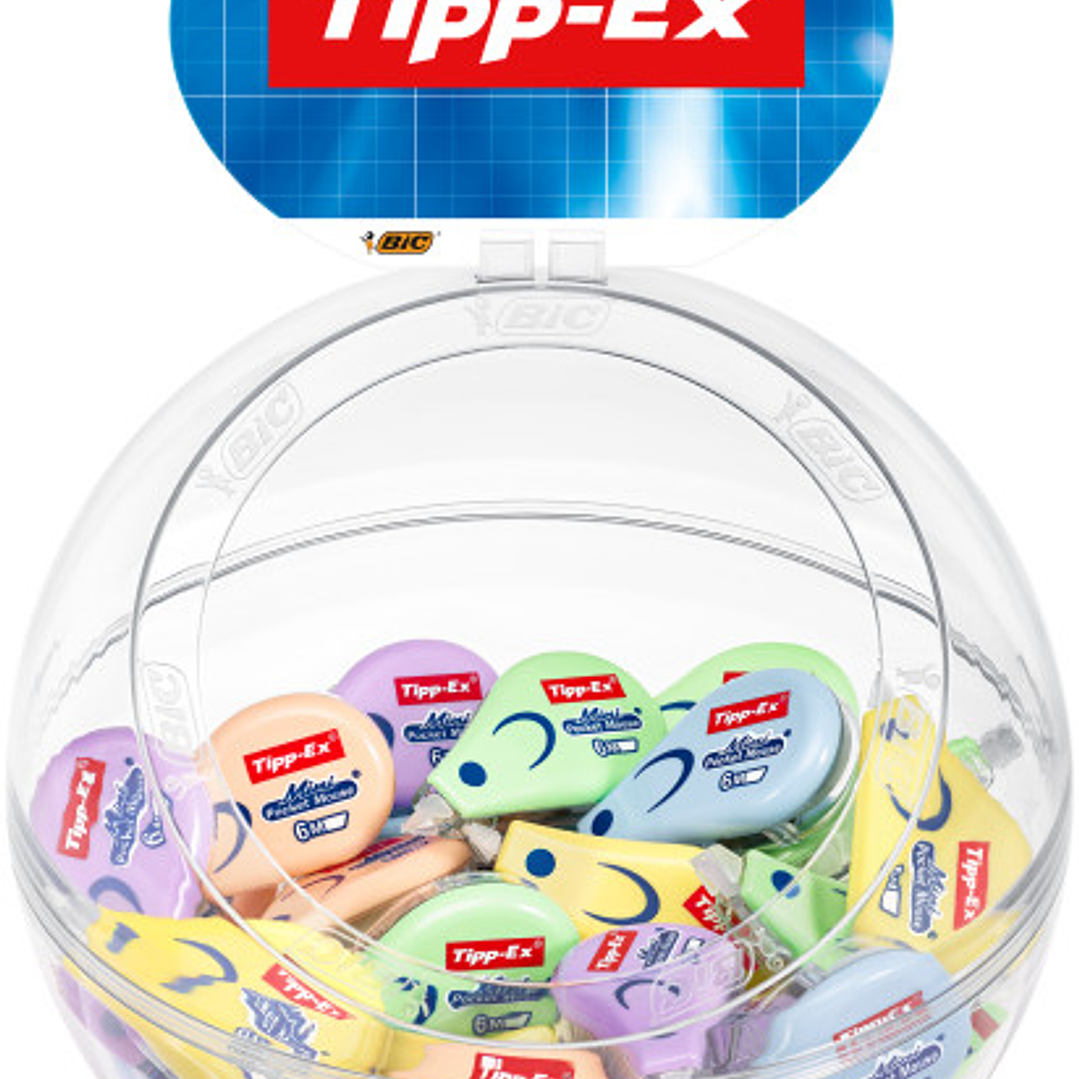 Tipp-Ex Mini Pocket Mouse Pastel Expositor con 40 Cintas Correctoras 5mm x 6m - Resistente - Escritura Instantanea 1
