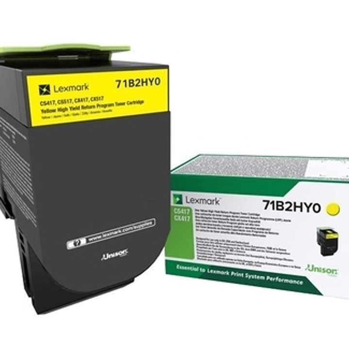 Lexmark CS417/CX417/CS517/CX517 Amarillo Cartucho de Toner Original - 71B2HY0/71B0H40 1
