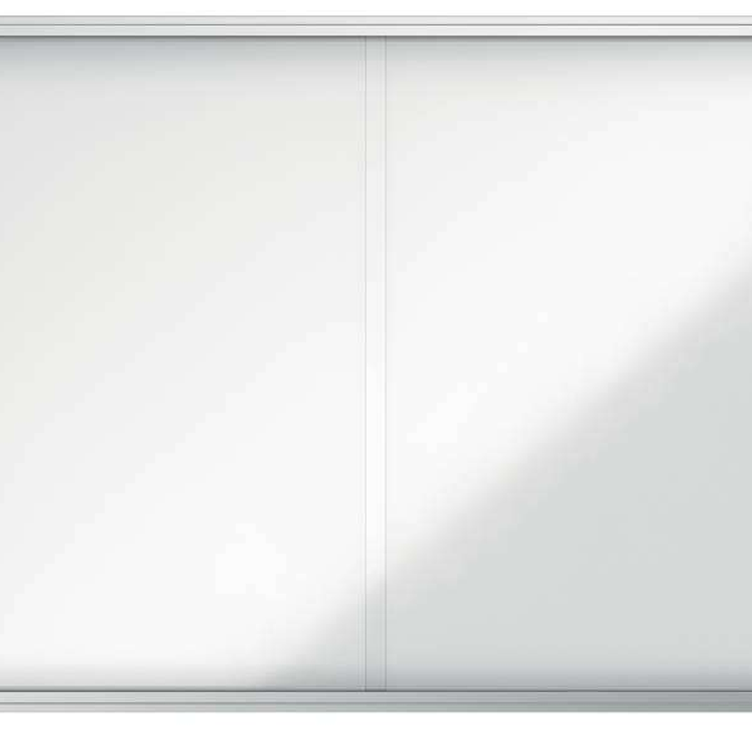 Nobo Vitrina Interior para 18 Hojas A4 con Superficie Magnetica y Puerta Deslizante - 997x1412x54mm - Superficie Blanca Metalica y Magnetica de Borrad 1