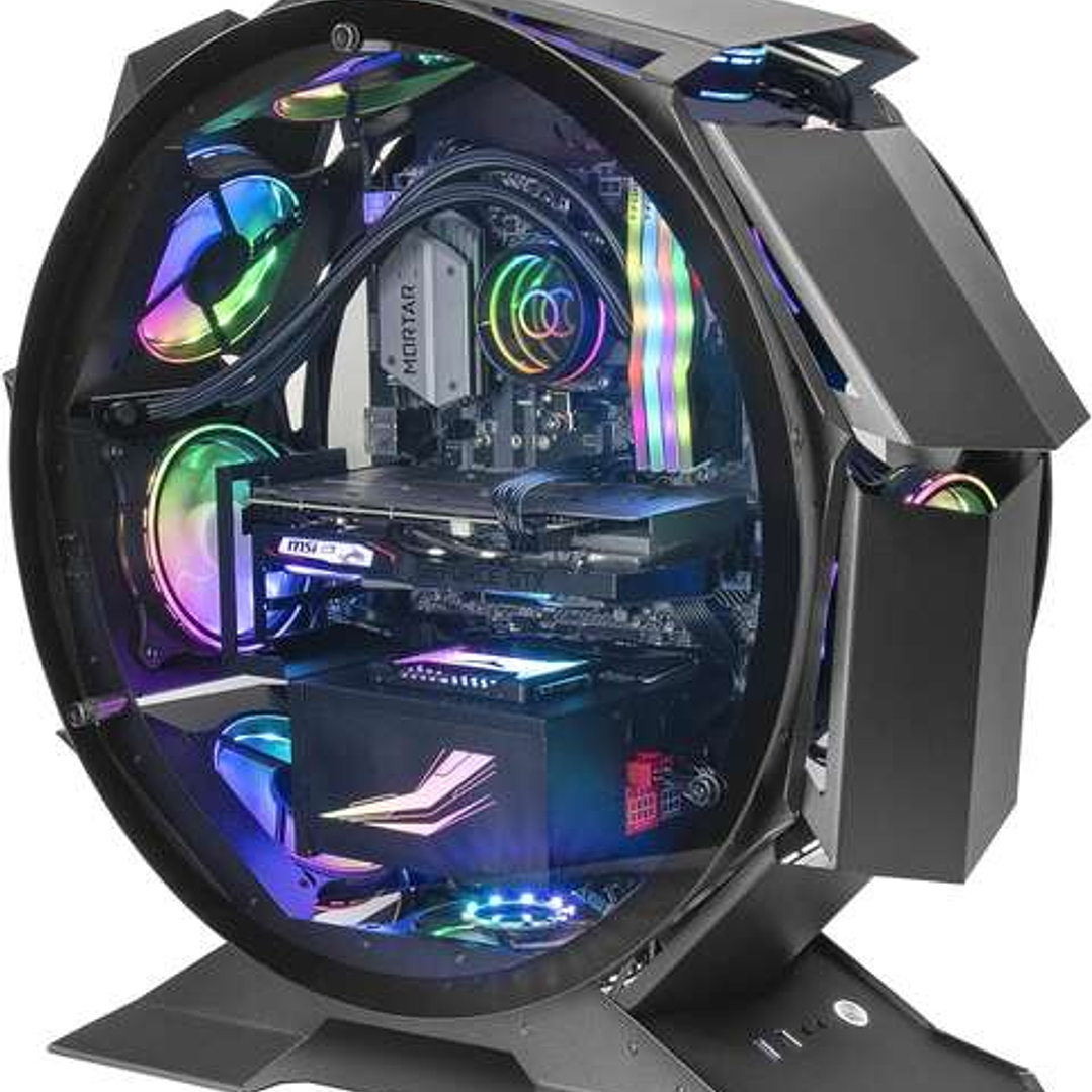 Mars Gaming Caja de PC MCORB Micro-ATX con Ventiladores de 120mm - Doble Ventana de Cristal Templado - Espacio para CPU Coolers de hasta 180mm - Gesti 1