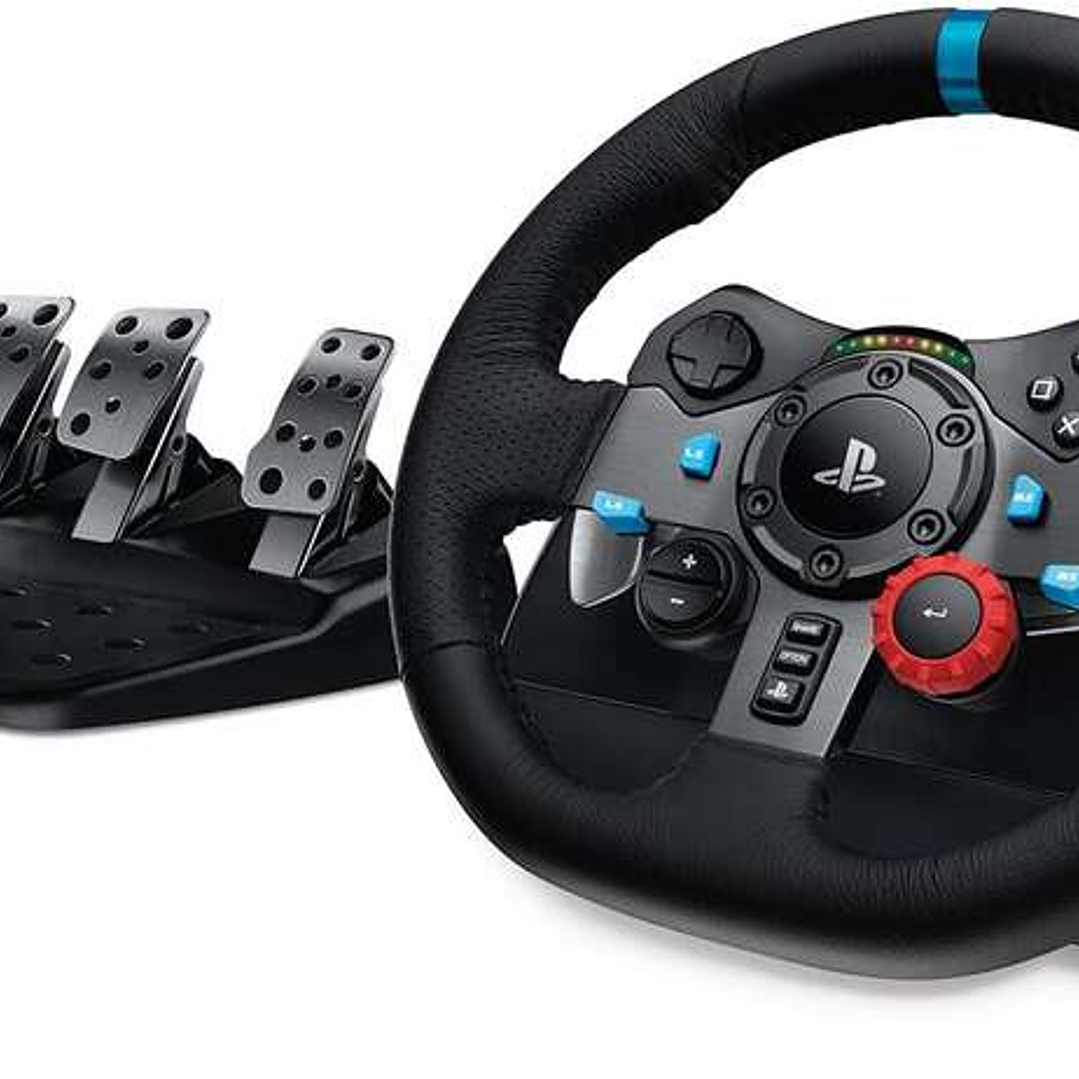 Logitech G29 Driving Force Juego de Volante y Pedales Compatible con PS3, PS4, PS5 y PC - Giro 900º - Efecto Force Feedback - Freno No Lineal - Volant 1