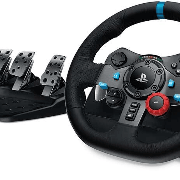 Logitech G29 Driving Force Juego de Volante y Pedales Compatible con PS3, PS4, PS5 y PC - Giro 900º - Efecto Force Feedback - Freno No Lineal - Volant 1