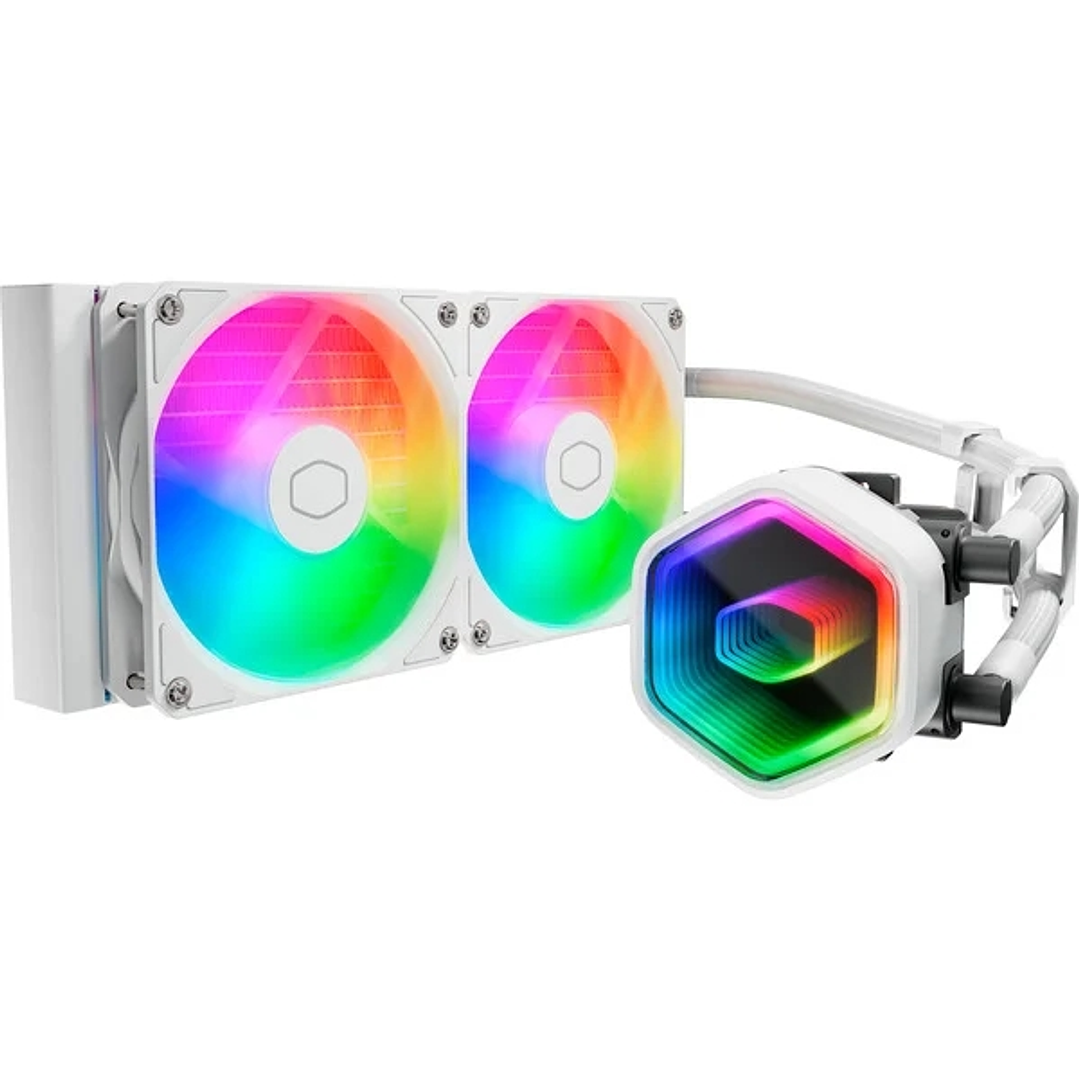 Cooler Master MasterLiquid 240 Core II Kit de Refrigeracion Liquida - ARGB - TDP 270W - Compatibilidad Universal - Color Blanco 1