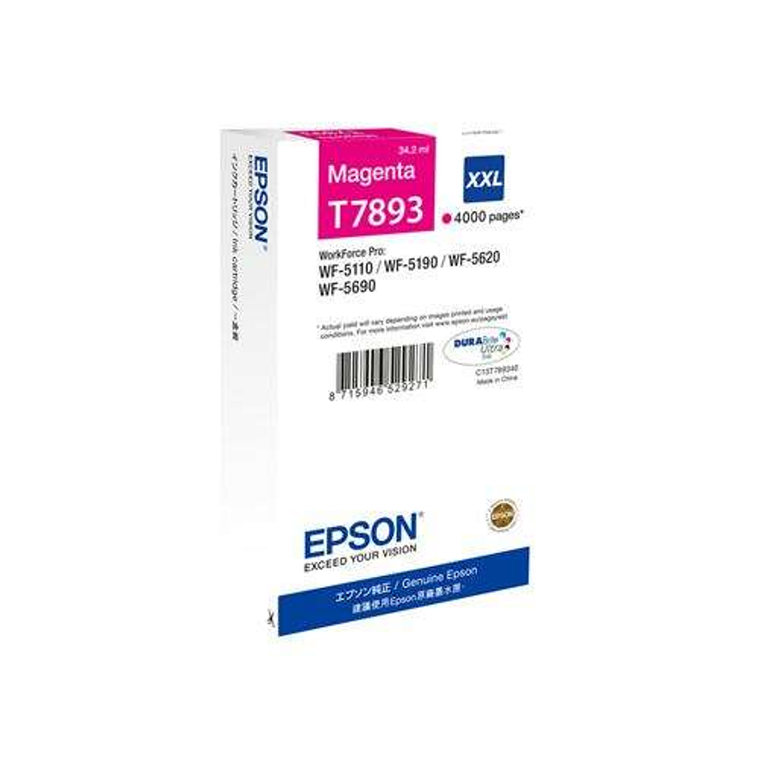 Epson T7893 Magenta Cartucho de Tinta Original - C13T789340 1