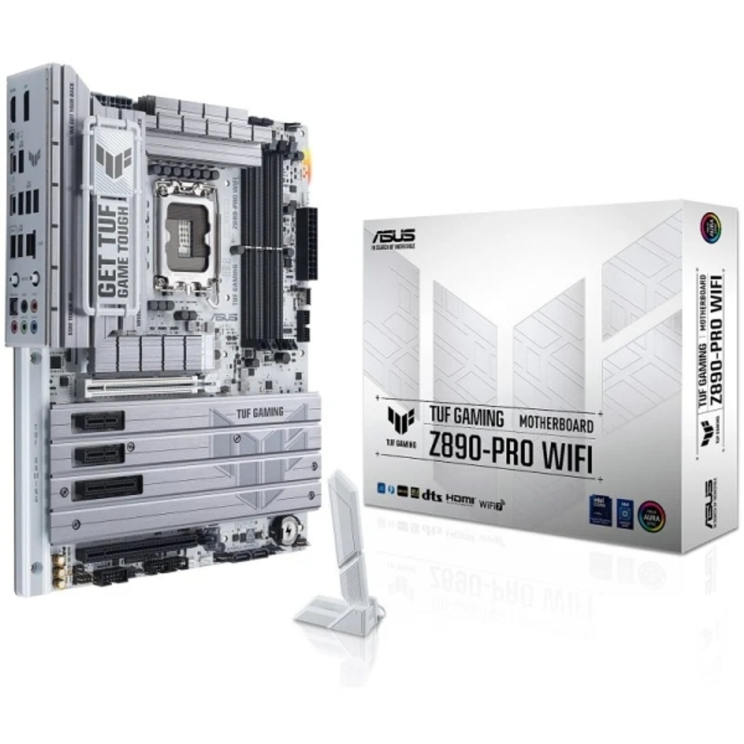 Asus TUF Gaming Z890-PRO WIFI Placa Base LGA 1851 - WiFi 7, Bluetooth, HDMI, DisplayPort, 4x DDR5, 4x SATA III, 4x M.2, PCIe 4.0 y 5.0, Thunderbolt, U 1