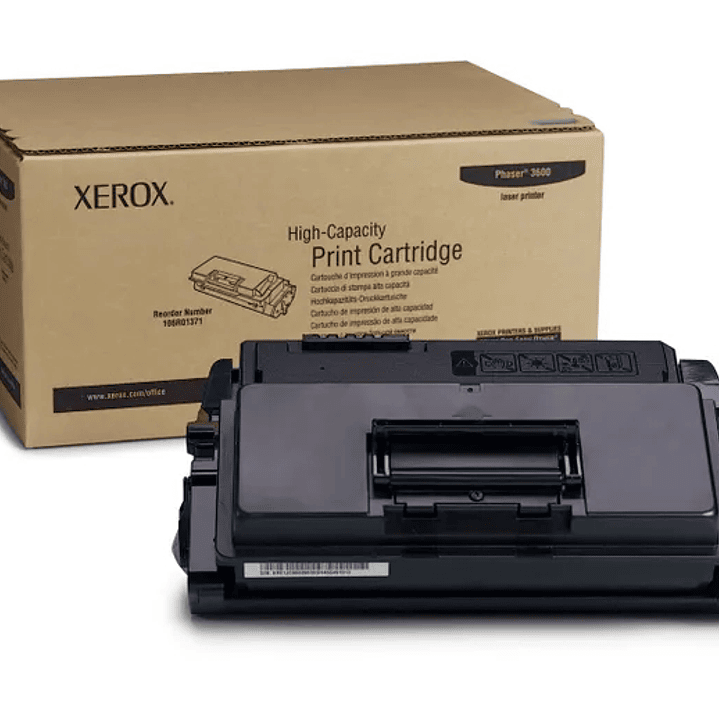 Xerox Phaser 3600 Negro Cartucho de Toner Original - 106R01371 1