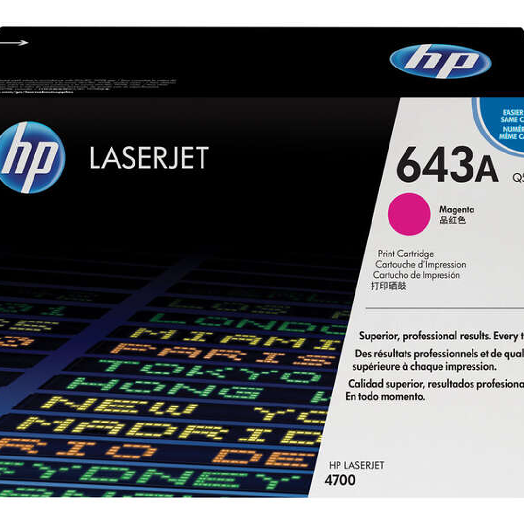 HP Q5953A Magenta Cartucho de Toner Original - 643A 1