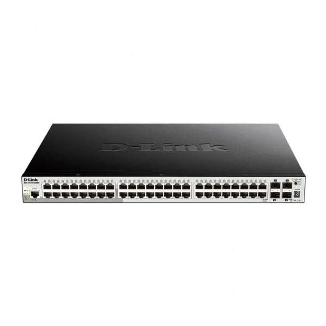 D-Link Switch Semigestionable 48 Puertos Gigabit PoE 370W + 4 Puertos Giga Combo 1