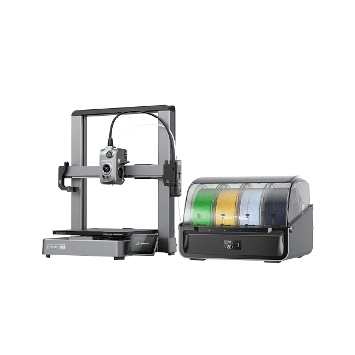 Creality Hi Combo Impresora 3D Abierta + Unidad CFS - Volumen 26x26x30cm - Calibraciones Automaticas - Extrusor Multifuncional - Cuerpo Metalico - Vel 1