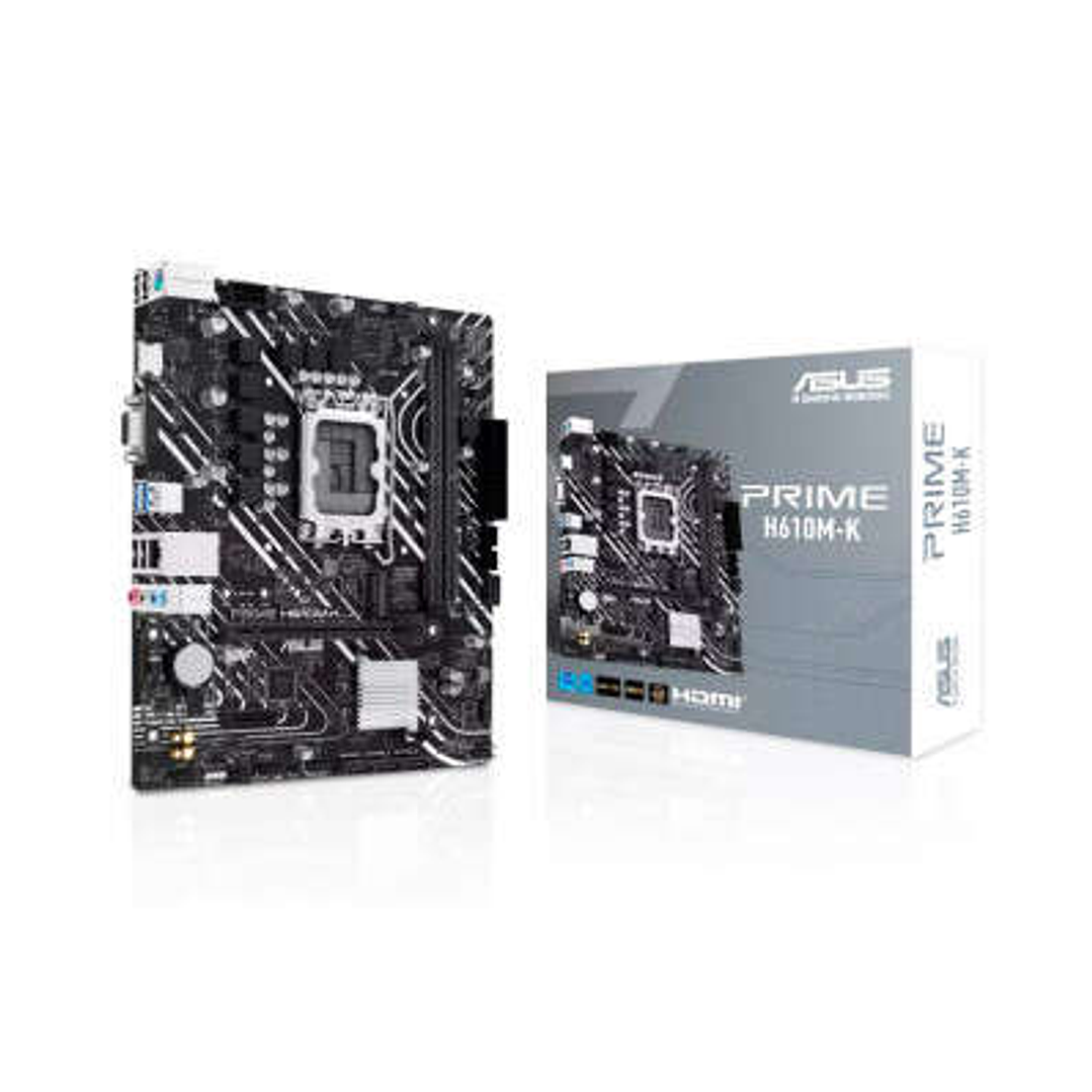 Asus Prime H610M-K Placa Base Intel1700 2x DDR5 - HDMI, VGA, M.2, PCIe4.0, 4x Sata III, RJ-45, USB 3.2, MicroATX 1
