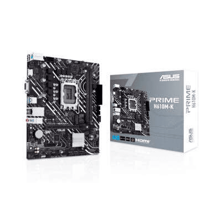 Asus Prime H610M-K Placa Base Intel1700 2x DDR5 - HDMI, VGA, M.2, PCIe4.0, 4x Sata III, RJ-45, USB 3.2, MicroATX 1