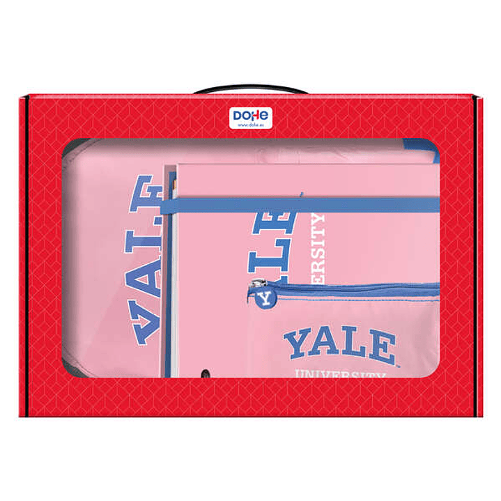 Dohe Yale Pack Mochila, Carpeta y Portatodo - Maletin Regalo 365x515x105mm - Carpeta A4 Recambio - Mochila 3 Compartimentos Grande - Portatodo Triple 1