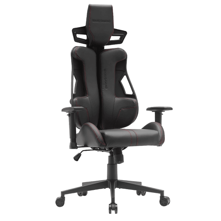 Mars Gaming MGC-ELITE Silla Gaming Premium - Ruedas XL - Piston de Gas Clase 4 - Respaldo Flexible Adaptativo - Reposabrazos Ajustables - 700x720x1370 1