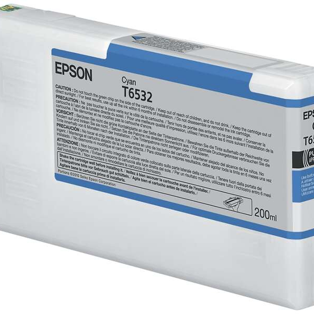 Epson T6532 Cyan Cartucho de Tinta Original - C13T653200 1