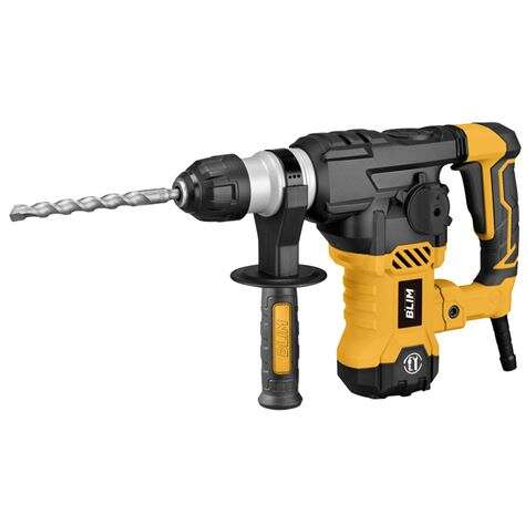 Blim Martillo SDS-Plus 1500W 800rpm - 4 Funciones - Potencia de Impacto 6J - 4.000 Impactos por Minuto - Incluye Brocas y Cinceles 1