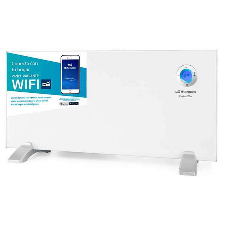 Orbegozo REW 1500 Panel Radiante Wi-Fi Inteligente - Control por Voz - Deteccion de Ventanas Abiertas - Programacion Diaria y Semanal - Resistencia de 1