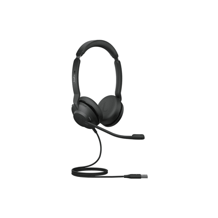Jabra Evolve2 30 MS  Auriculares con Microfono USB - Cancelacion de Ruido - Diadema Ajustable - Controles en Auricular - Cable de 1.5m - Color Negro 1