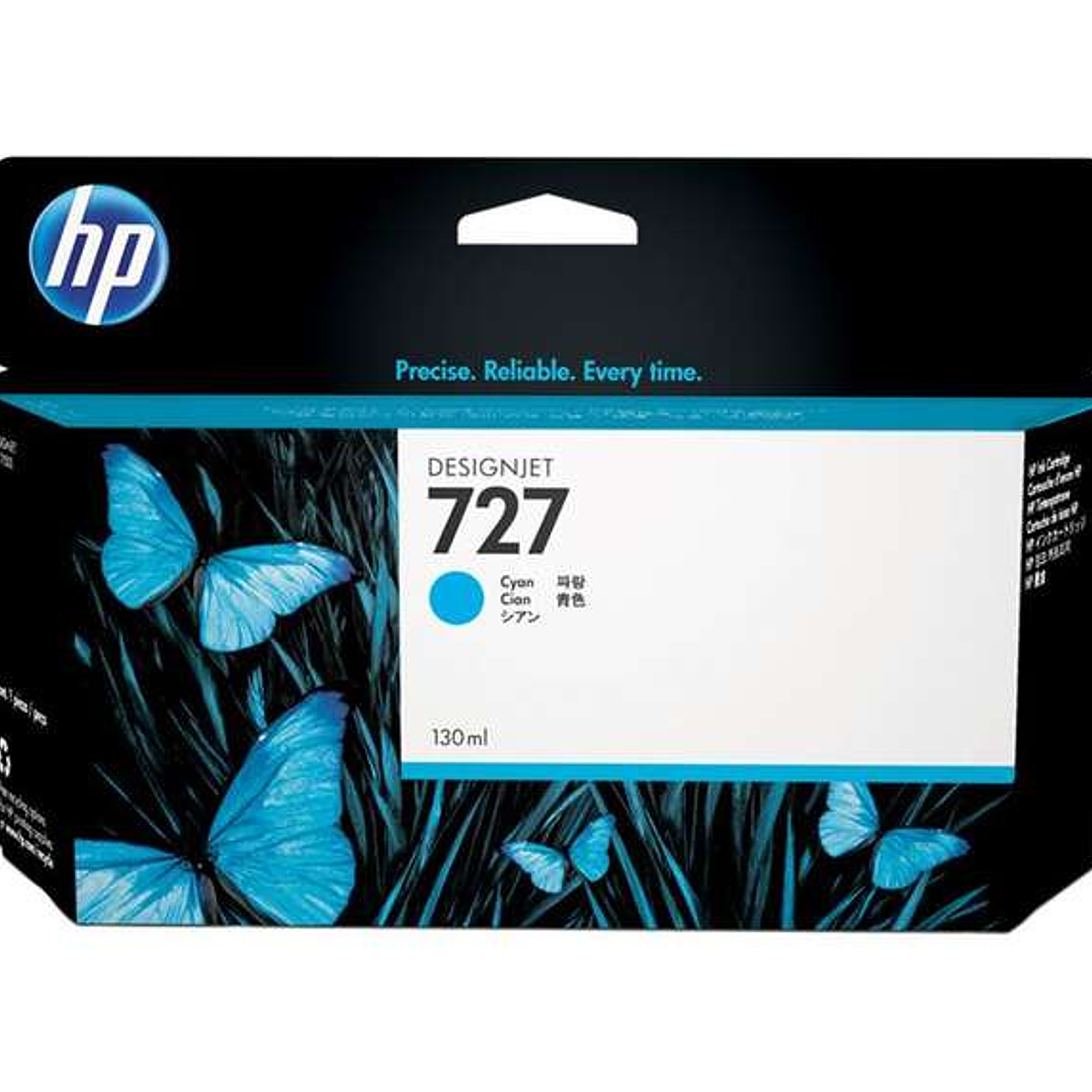HP 727 Cyan Cartucho de Tinta Original - B3P19A 1