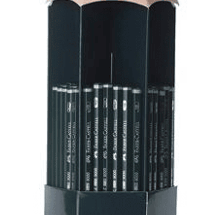 Faber-Castell Castell 9000 Expositor de 120 Lapices de Grafito - Grados de Dureza Surtidos - Mina Resistente a la Rotura - Ecologico 1