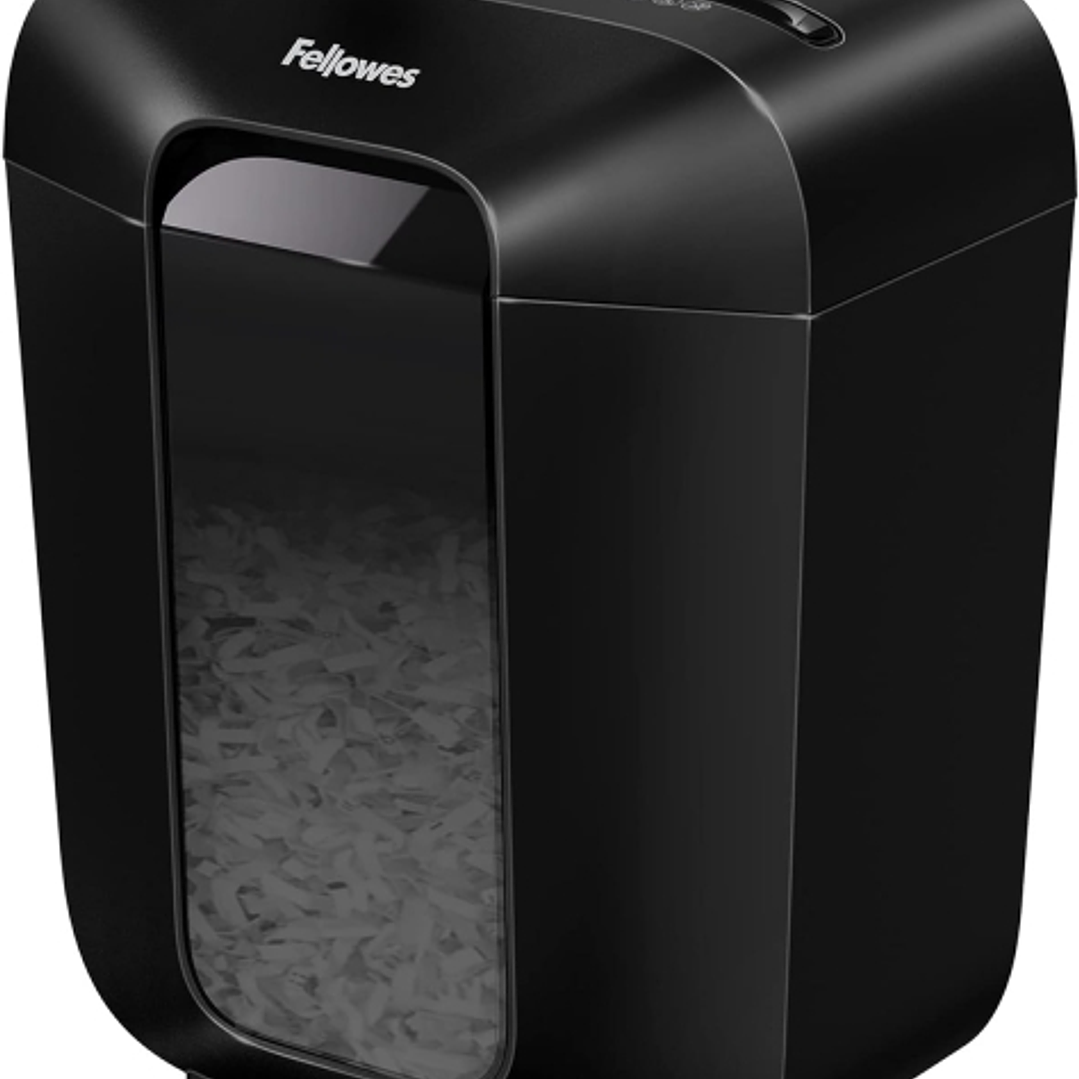 Fellowes LX50 Destructora de Papel Manual Corte en Particulas P-4 - Destruye hasta 9 Hojas a la Vez - Capacidad de la Papelera 17L - Color Negro 1