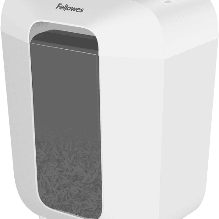 Fellowes LX50 Destructora de Papel Manual Corte en Particulas P-4 - Destruye hasta 9 Hojas a la Vez - Capacidad de la Papelera 17L - Color Blanco 1