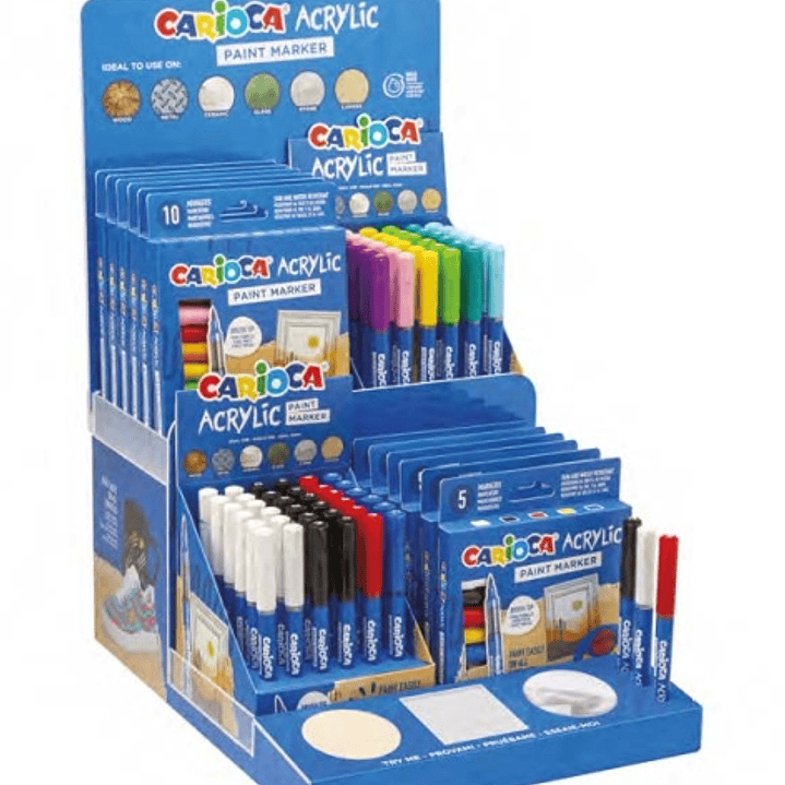 Carioca Acrylic Expositor Surtido de Marcadores Acrilicos 1
