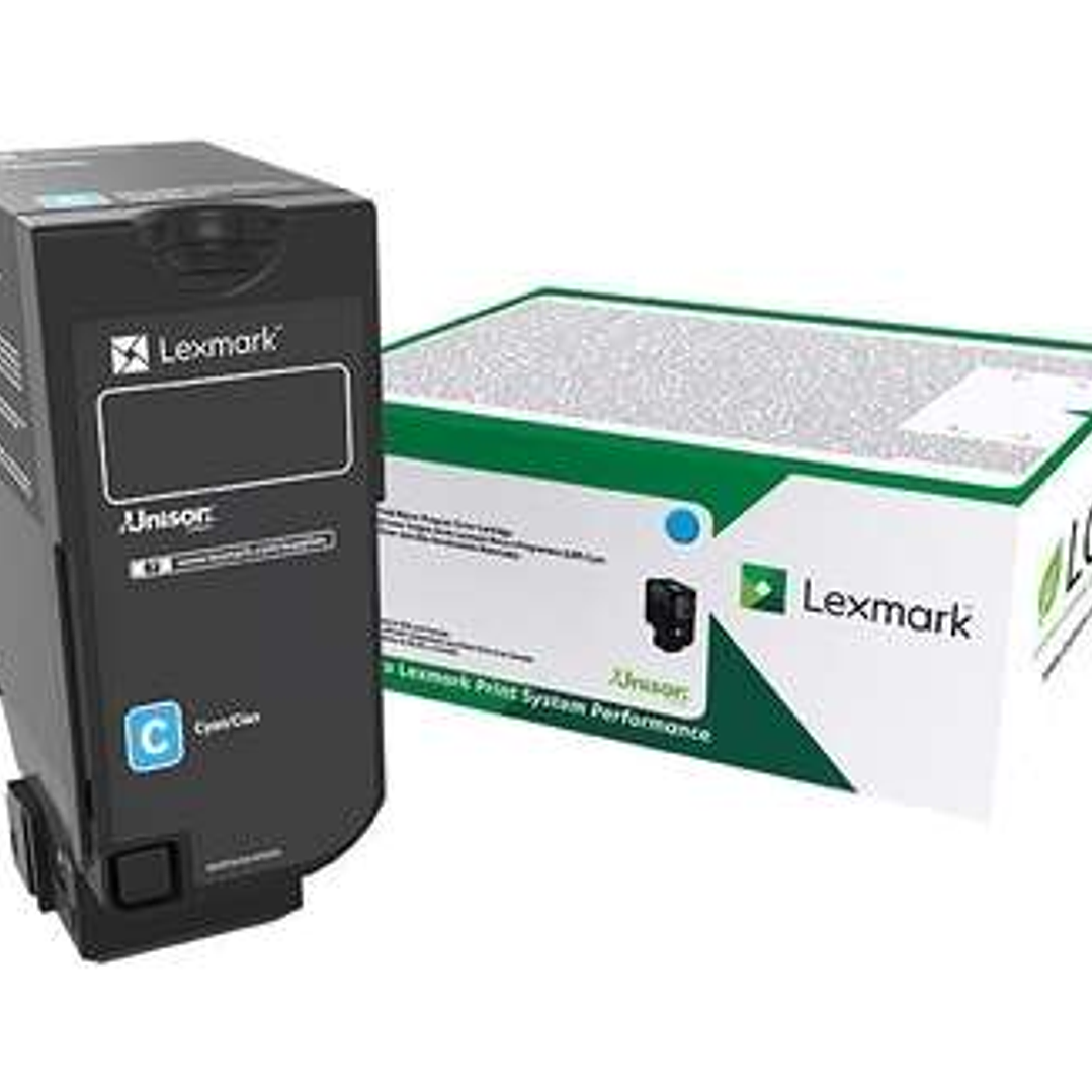 Lexmark CS727/CS728/CX727 Cyan Cartucho de Toner Original - 75B20C0 1
