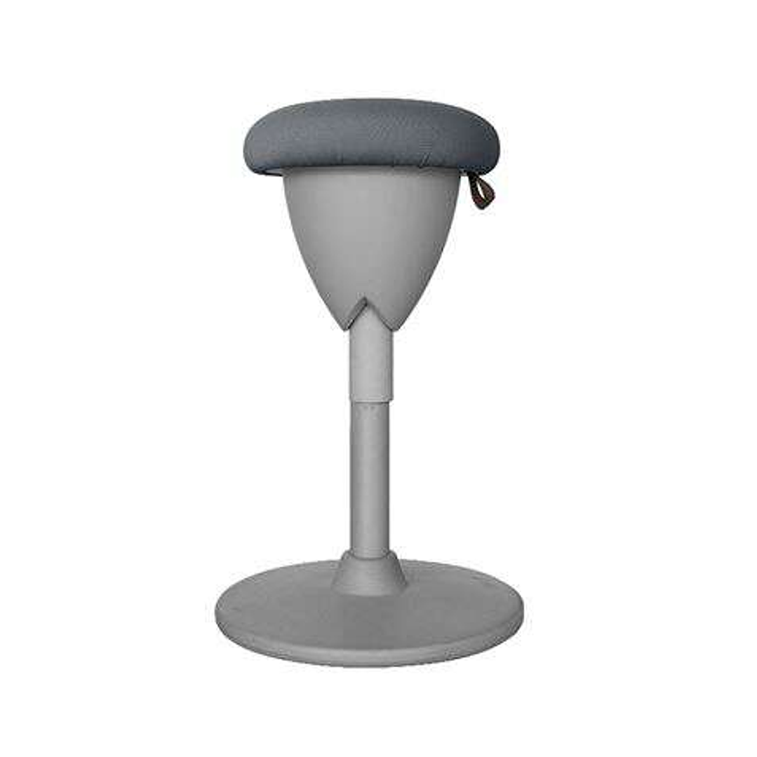 Cromad Design Taburete Multiusos - Asiento con Altura Ajustable - Giro de 360º - Tejido a Prueba de Agua - Color Gris 1