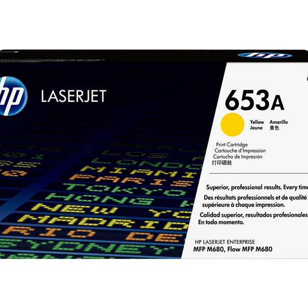 HP CF322A Amarillo Cartucho de Toner Original - 653A 1