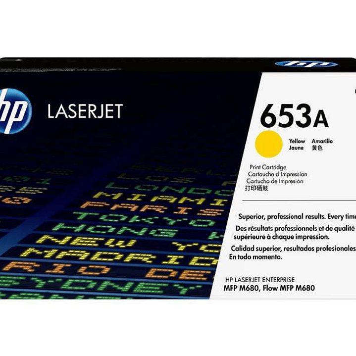 HP CF322A Amarillo Cartucho de Toner Original - 653A 1