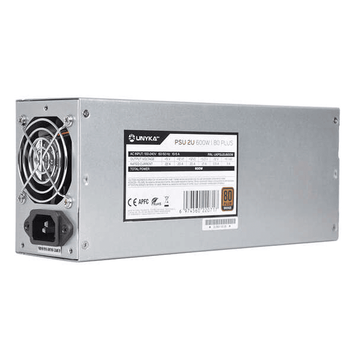 Unykach Flex 2U 600W 80 Plus Bronze Fuente de Alimentacion 600W Flex 2U ATX - APFC - Ventilador 60mm 1
