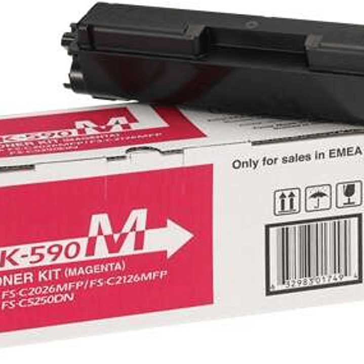Kyocera TK590 Magenta Cartucho de Toner Original - 1T02KVBNL0/TK590M 1