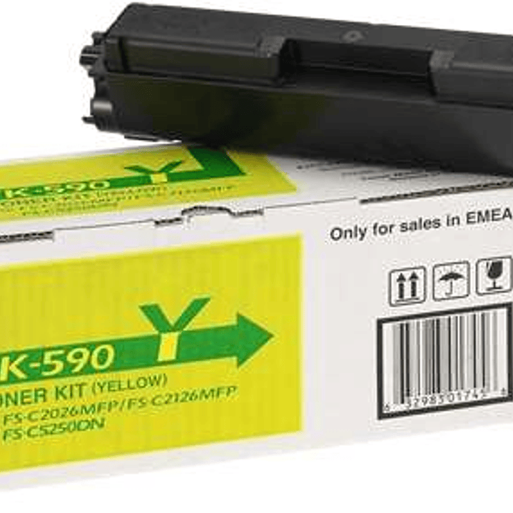 Kyocera TK590 Amarillo Cartucho de Toner Original - 1T02KVANL0/TK590Y 1