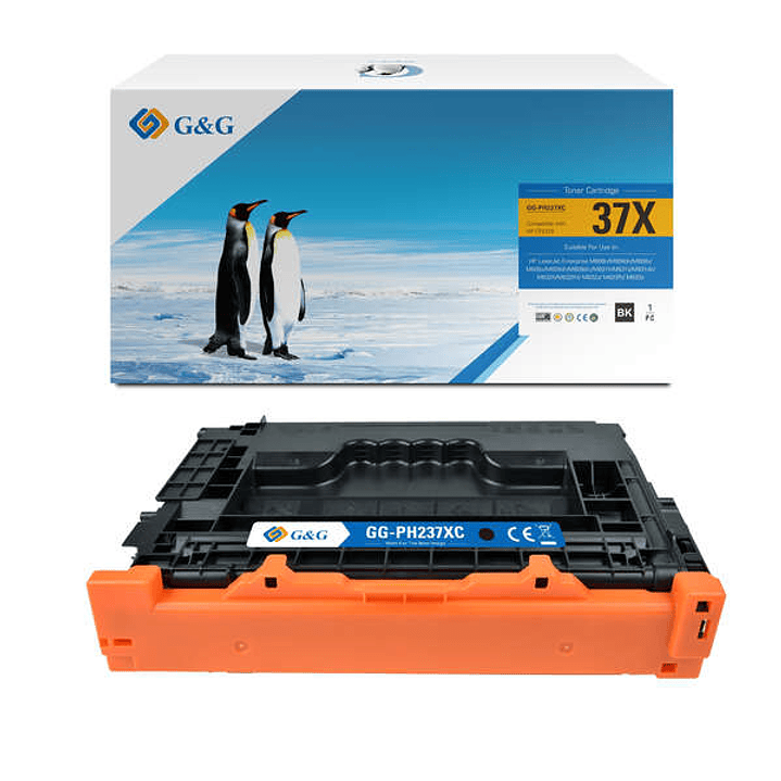 G&G HP CF237X Negro Cartucho de Toner Generico - Reemplaza 37X 1