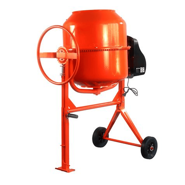 Blim Hormigonera de 140 Litros - Potencia 550W - Velocidad Mezclado 29rpm - Corona de Acero Fundido - 111x73x118cm - Color Naranja 1