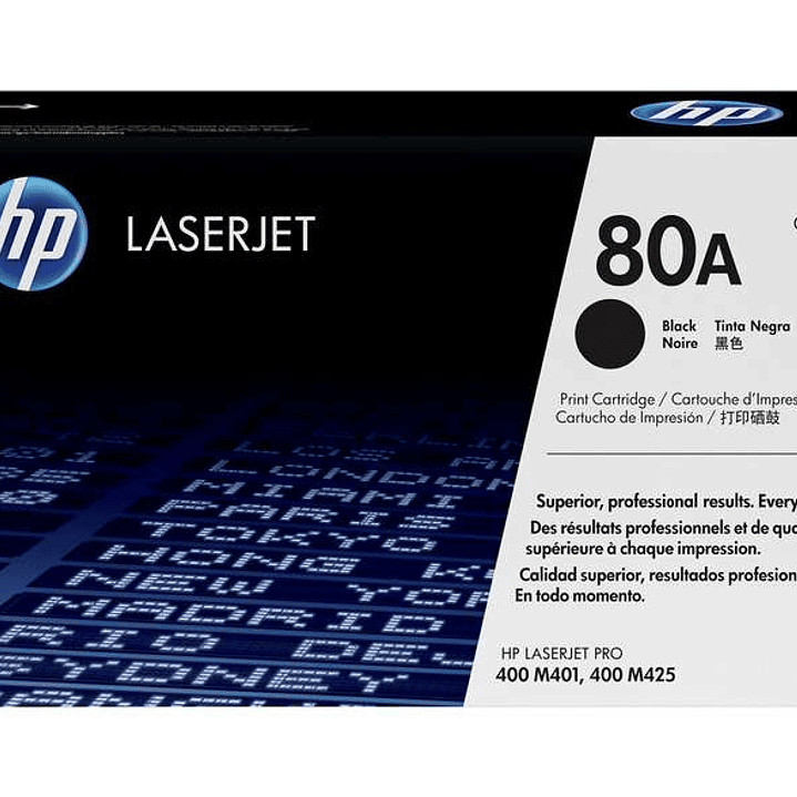 HP CF280A Negro Cartucho de Toner Original - 80A 1