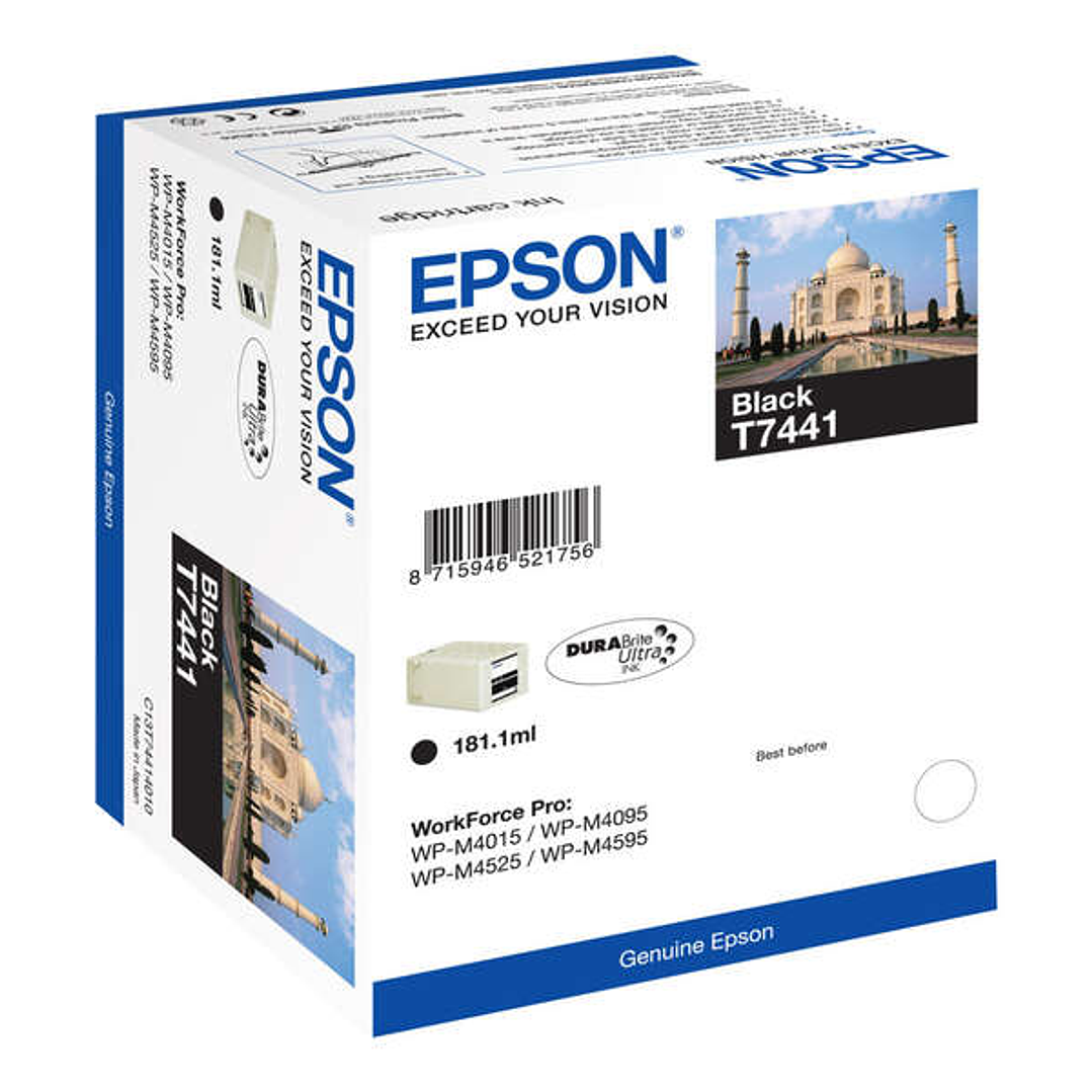 Epson T7441 Negro Cartucho de Tinta Original - C13T74414010 1