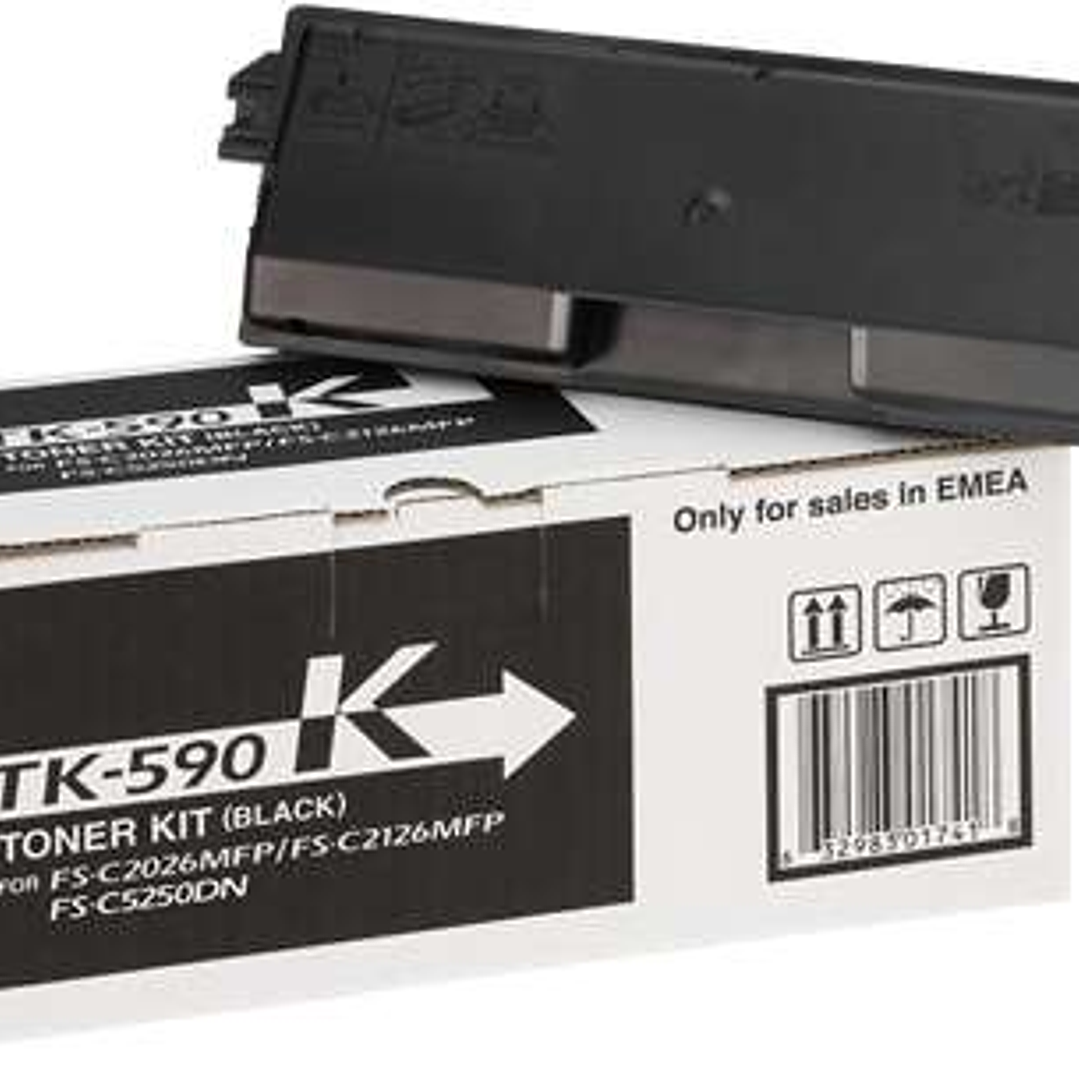Kyocera TK590 Negro Cartucho de Toner Original - 1T02KV0NL0/TK590K 1