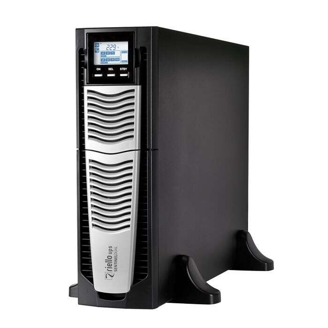 Riello UPS Sentinel Dual High Power SAI 10000VA 10000W - 2x IEC 320 C13, 3x IEC 320 C20, USB - Montaje en Rack 3U / Externo 1