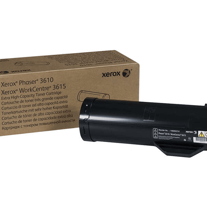 Xerox Phaser 3610/WorkCentre 3615 Negro Cartucho de Toner Original - 106R02731 1